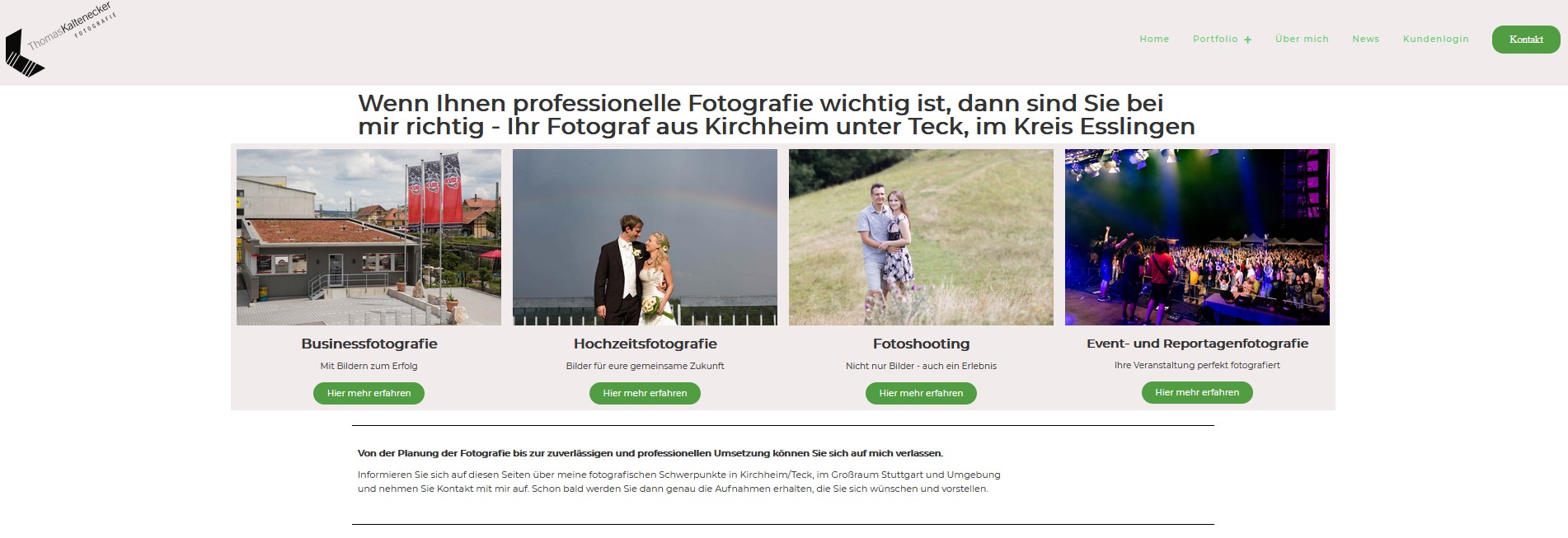 Neue Homepage Ihres Fotografen aus Kirchheim Teck